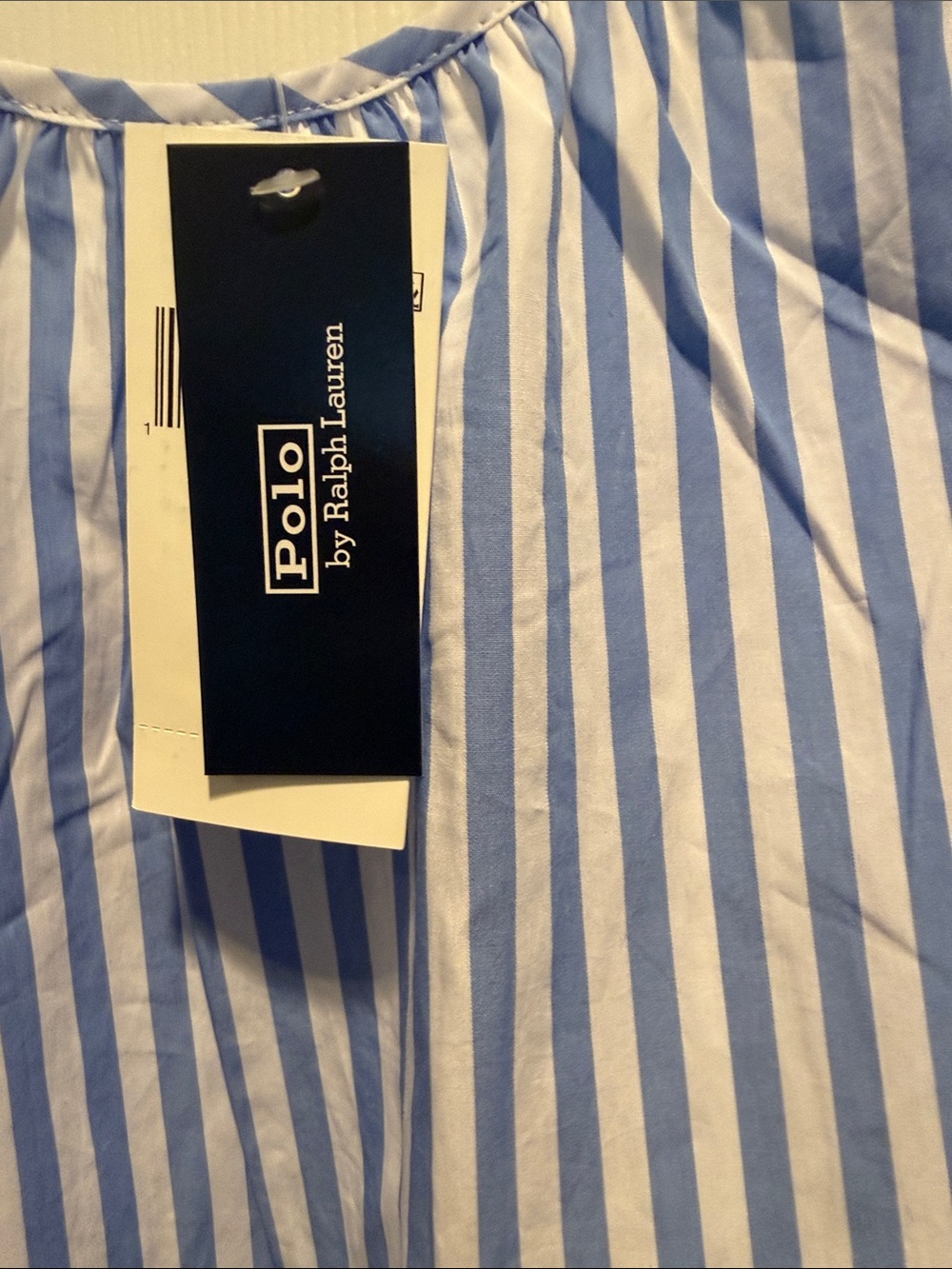 Ralph Lauren Blue and White Striped Spaghetti Strap sleep Cami dress ..nwt - Picture 3 of 6